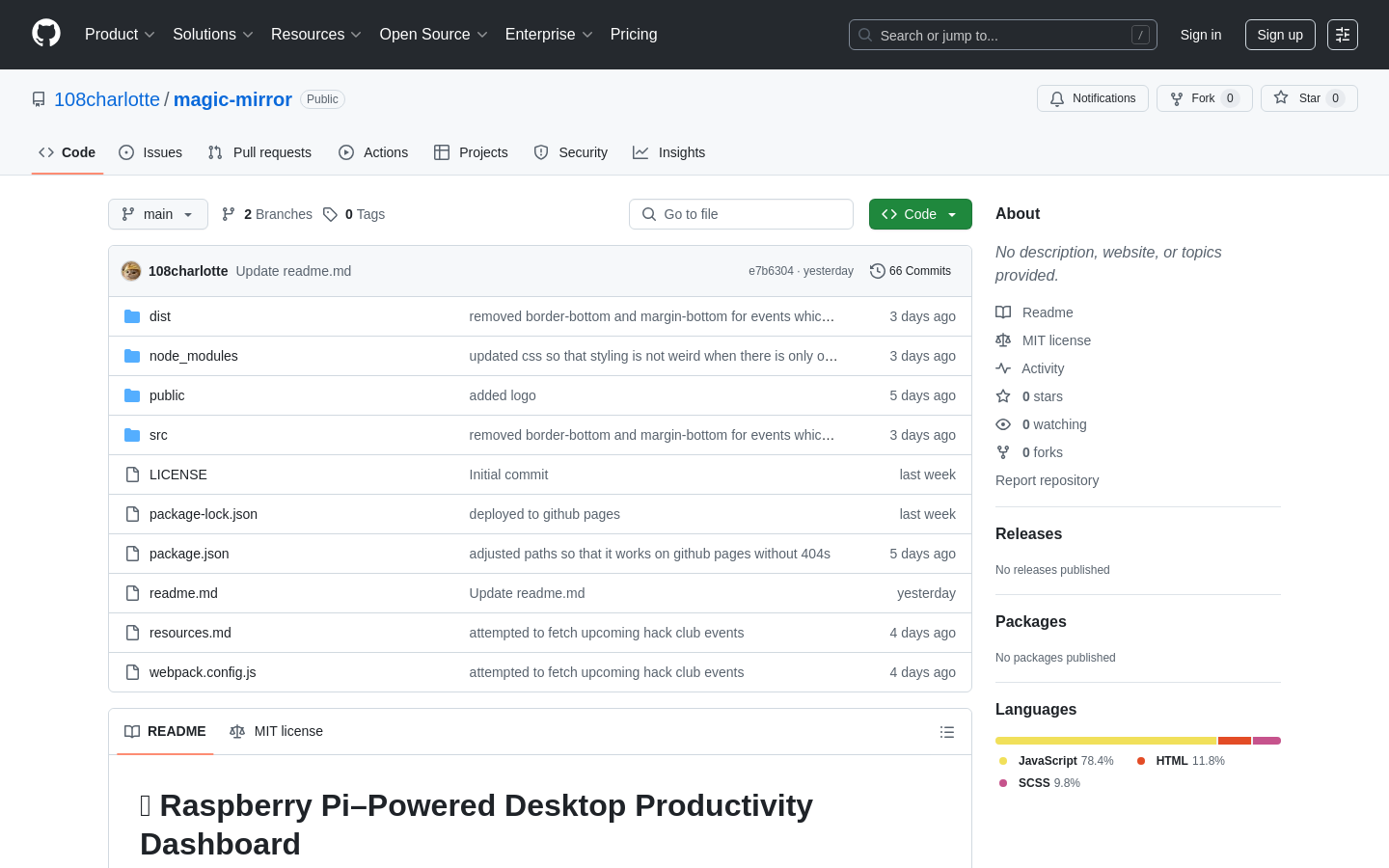 Minimal Productivity Dashboard