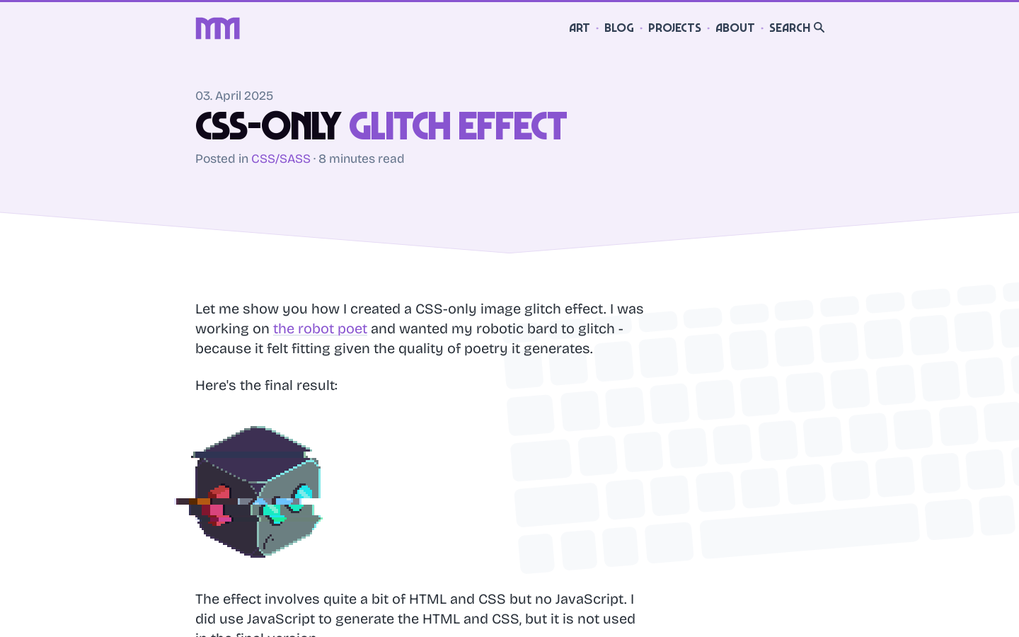 CSSグリッチエフェクト生成ツール