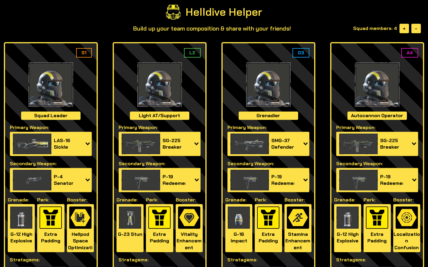 Helldivers 2 Loadout Builder & Sharer