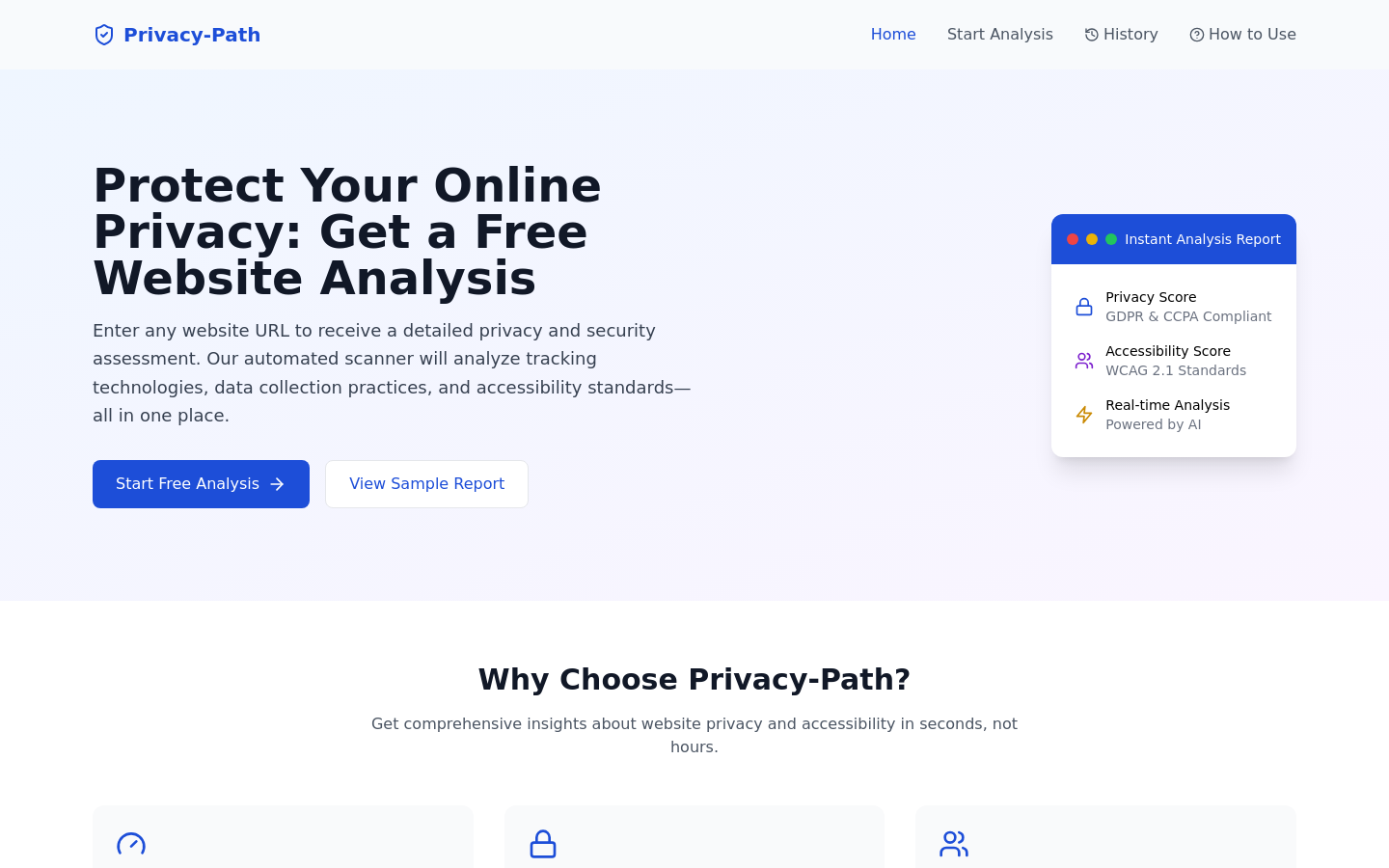 Privacy & Accessibility Analyzer