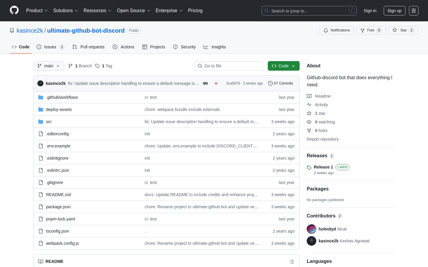 Discord-to-GitHub Issue Bot