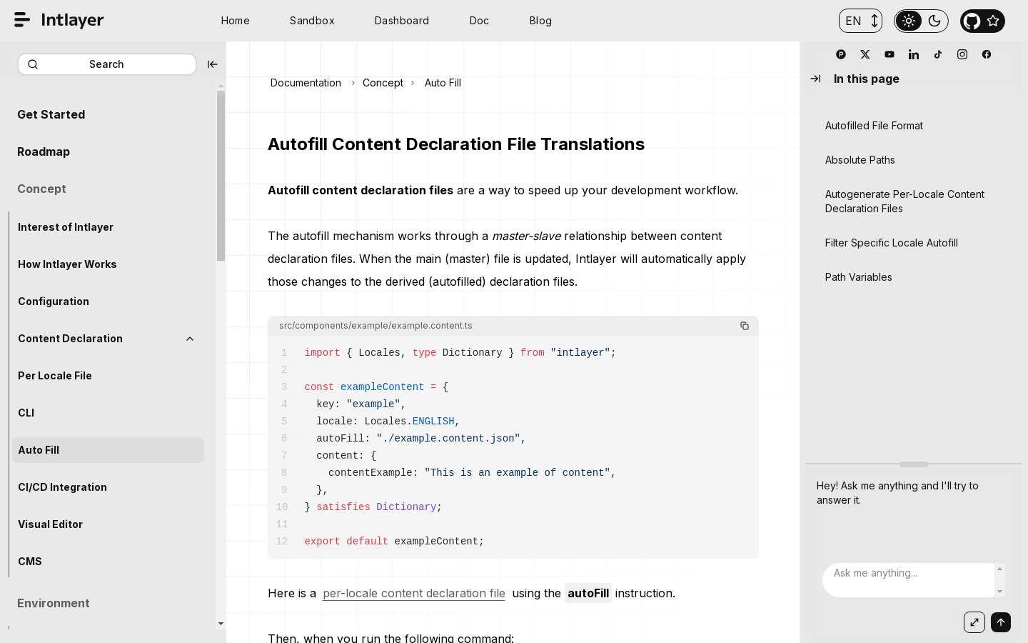 Intlayer Autofill