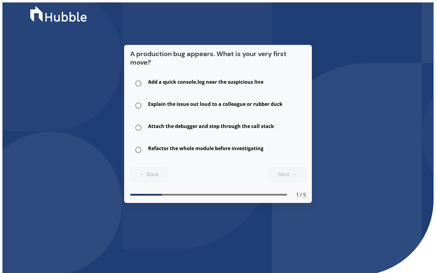 Mini Debug Quiz