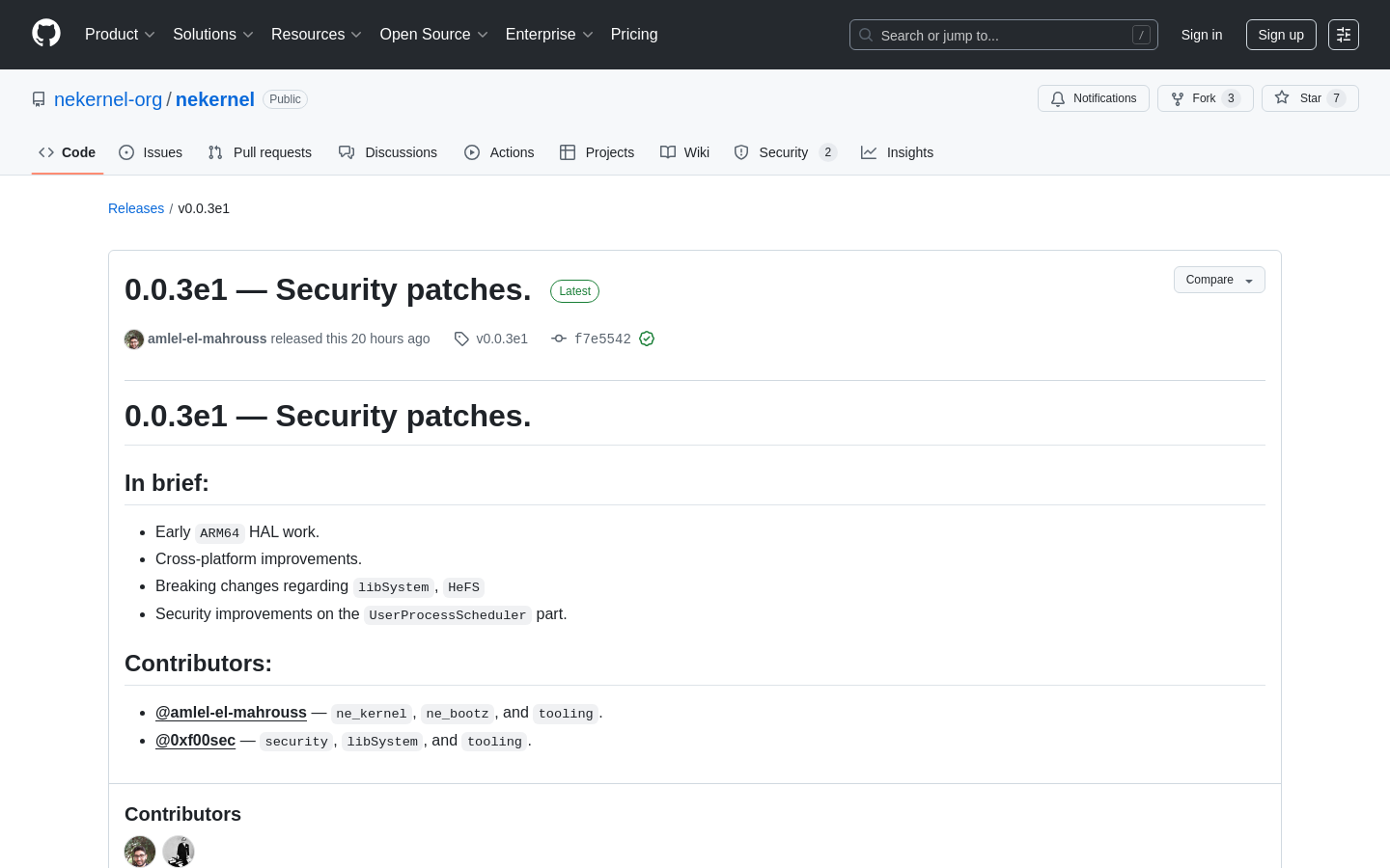 NeKernel v0.0.3e1