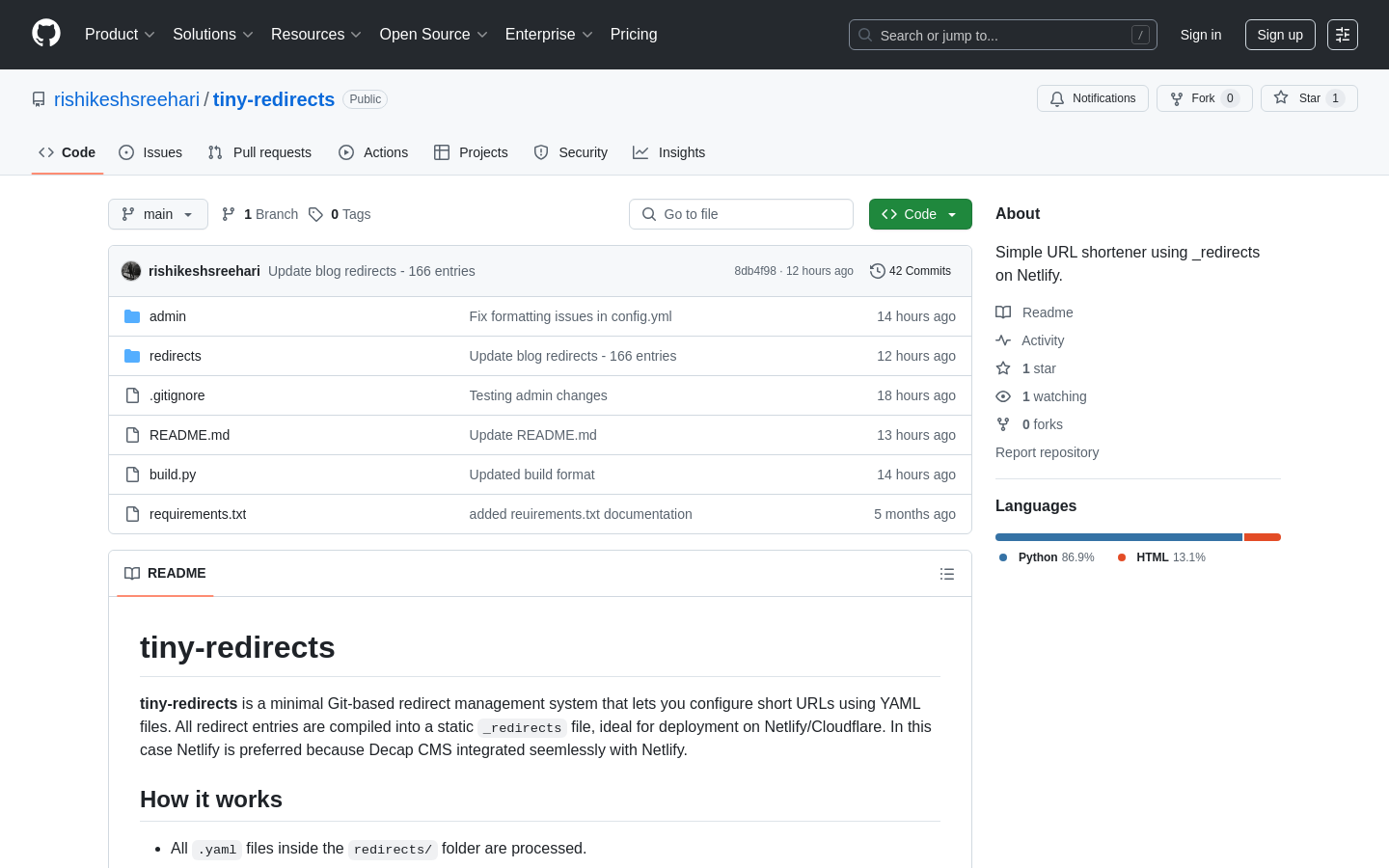 Tiny Redirects