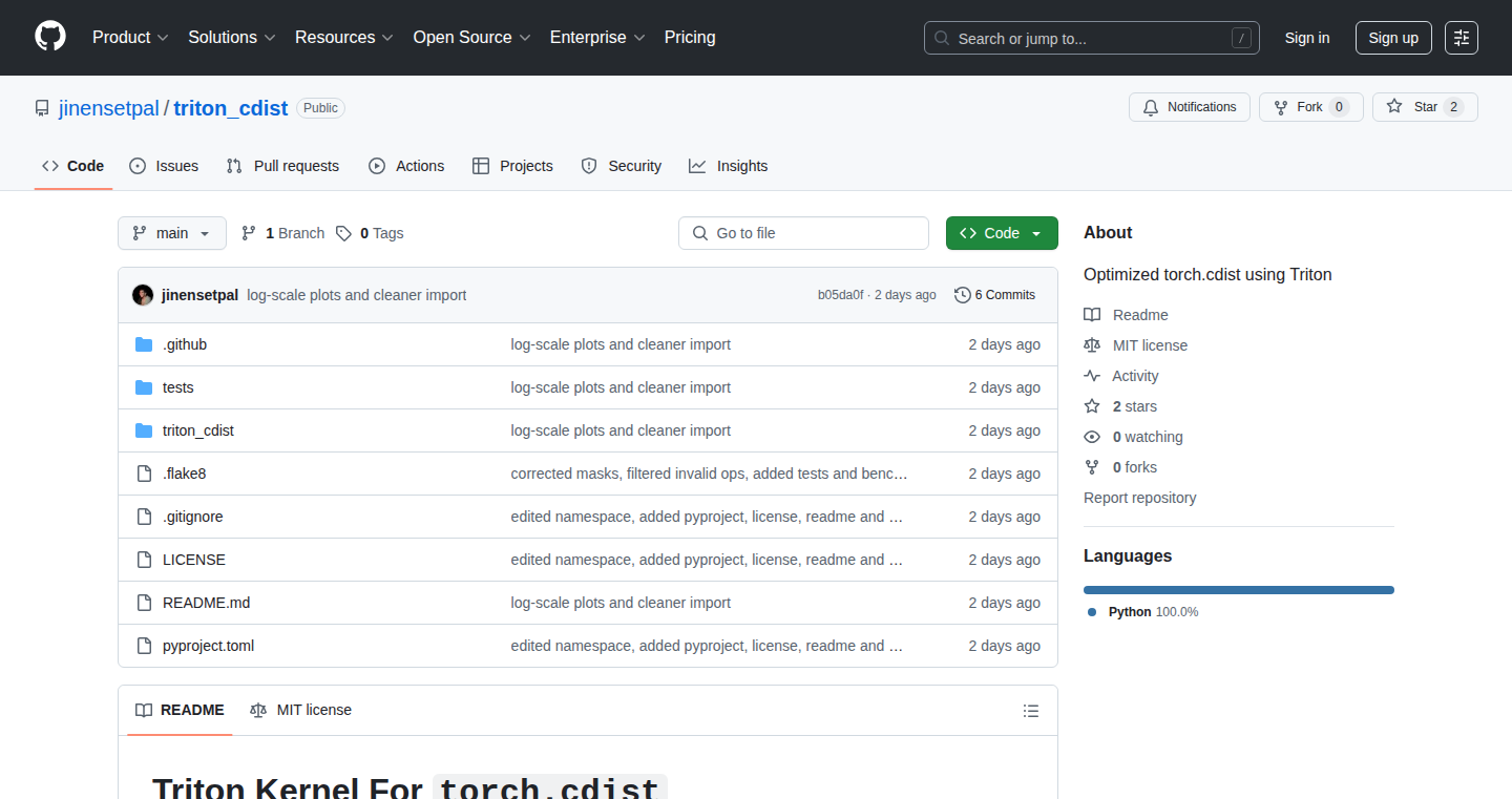 Tritonを使用した効率的なtorch.cdist