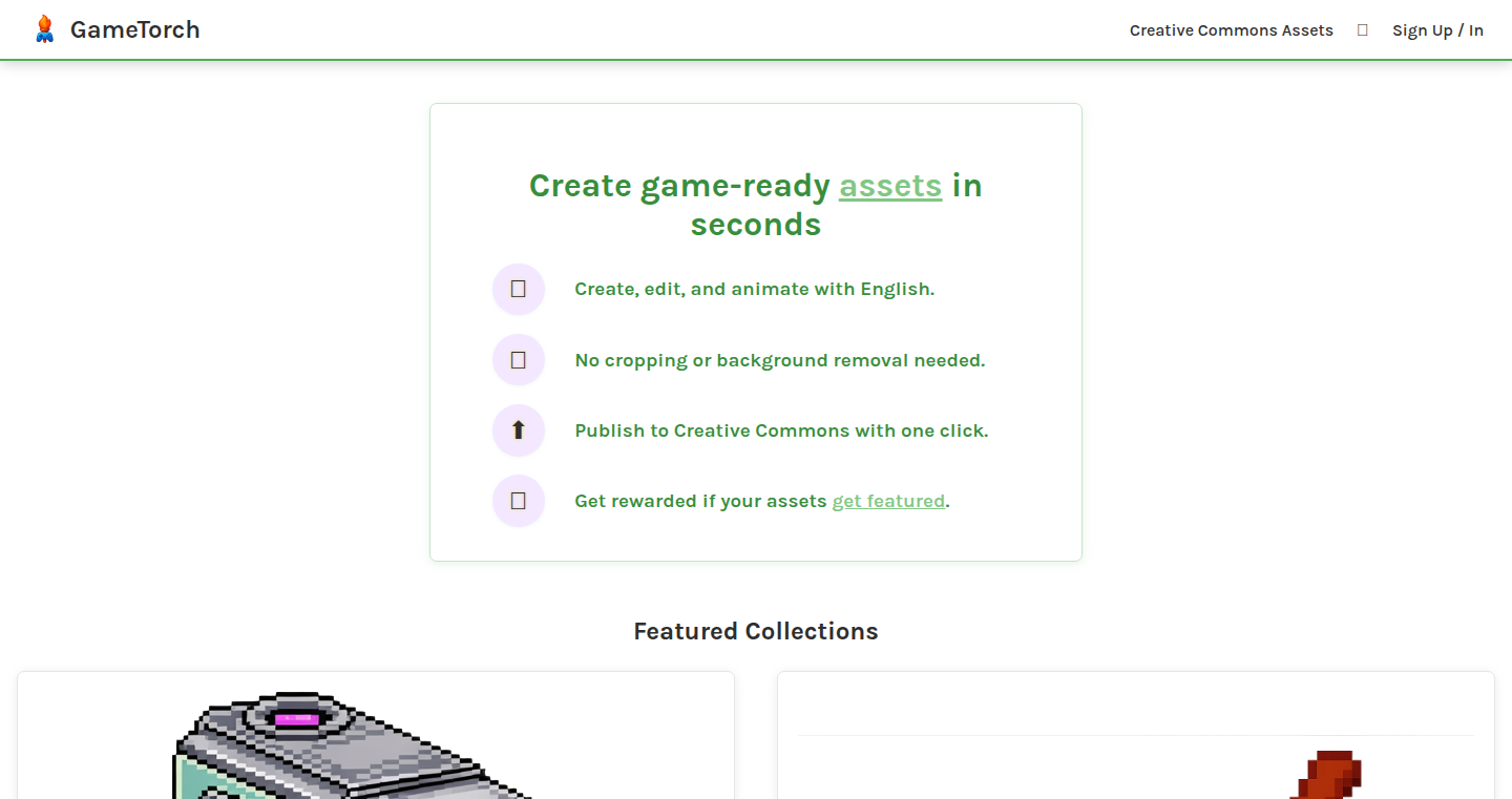GameTorch AIアセット生成