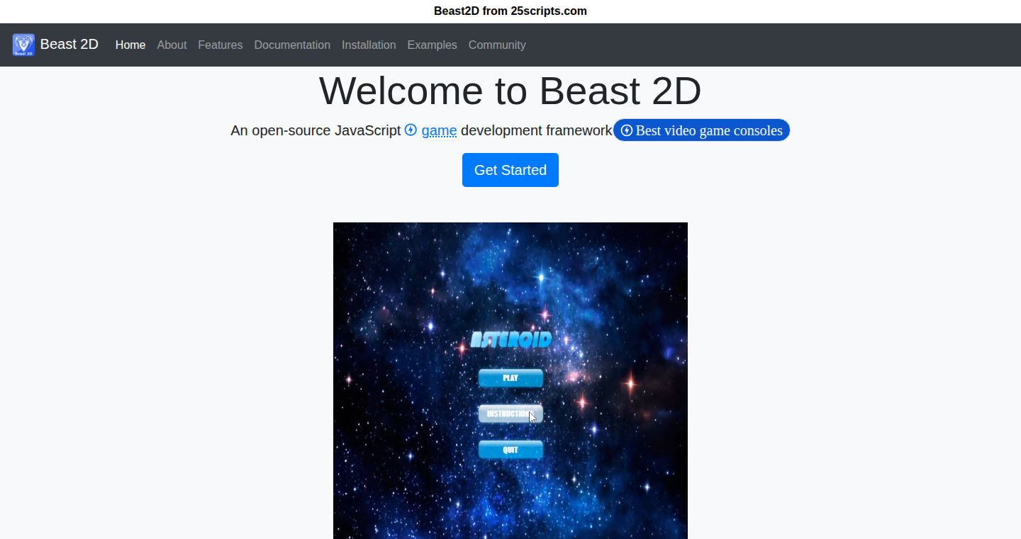 Beast 2D - ブラウザゲーム開発を爆速化!