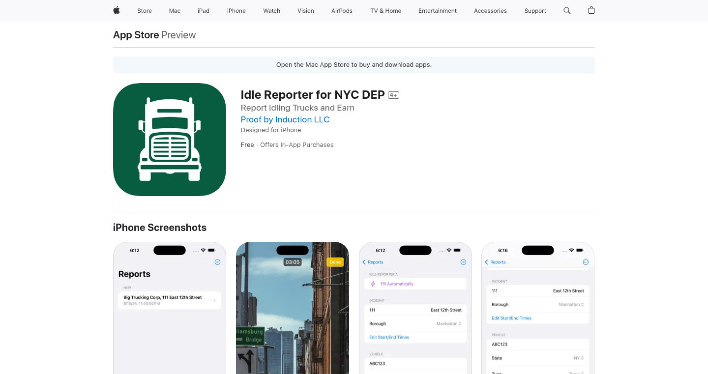 Idle Reporter – NYCのアイドリング車両をAIで報告