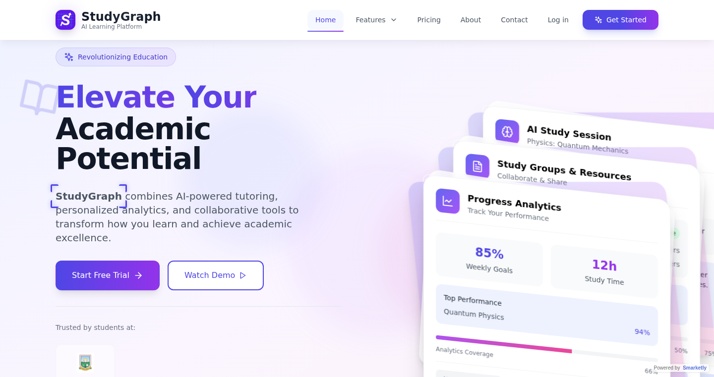 Studygraph – 学習スタイルに合わせたパーソナライズド学習プラットフォーム