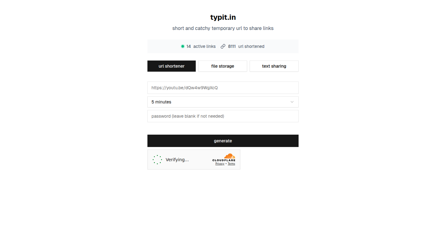 typit.in: 手軽に入力できる一時的なURL短縮サービス