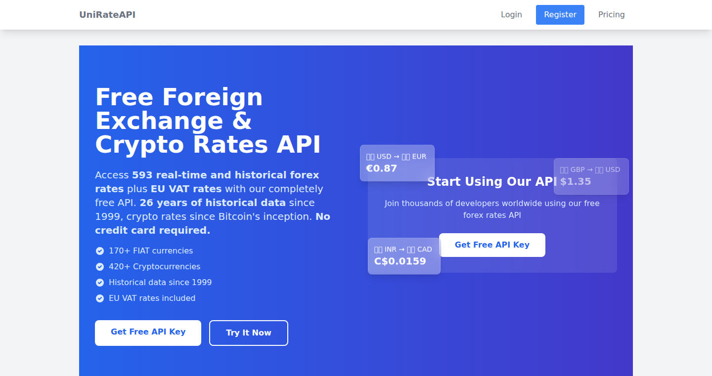 RateSage: 免费外汇与加密货币行情API