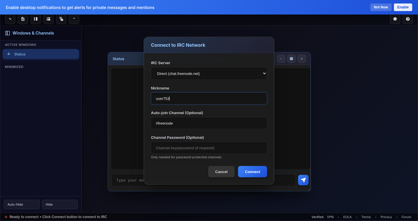 IRC.com – 可脚本化的 Web IRC 客户端