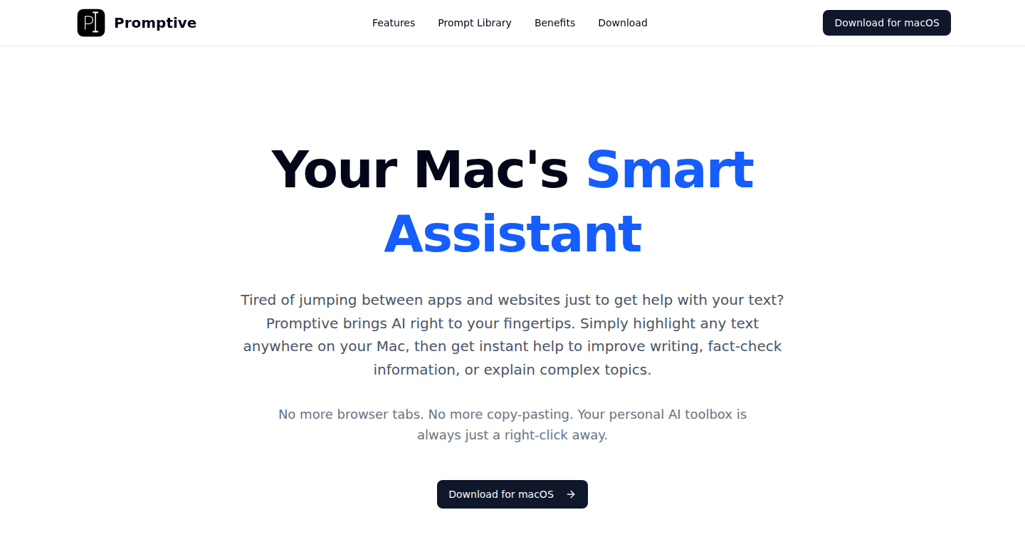 Promptive：你的Mac上的全局AI助手