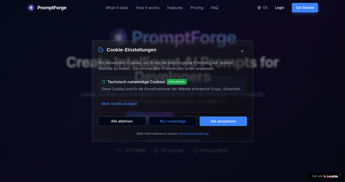 PromptForge: 开发者友好的结构化GPT提示生成器