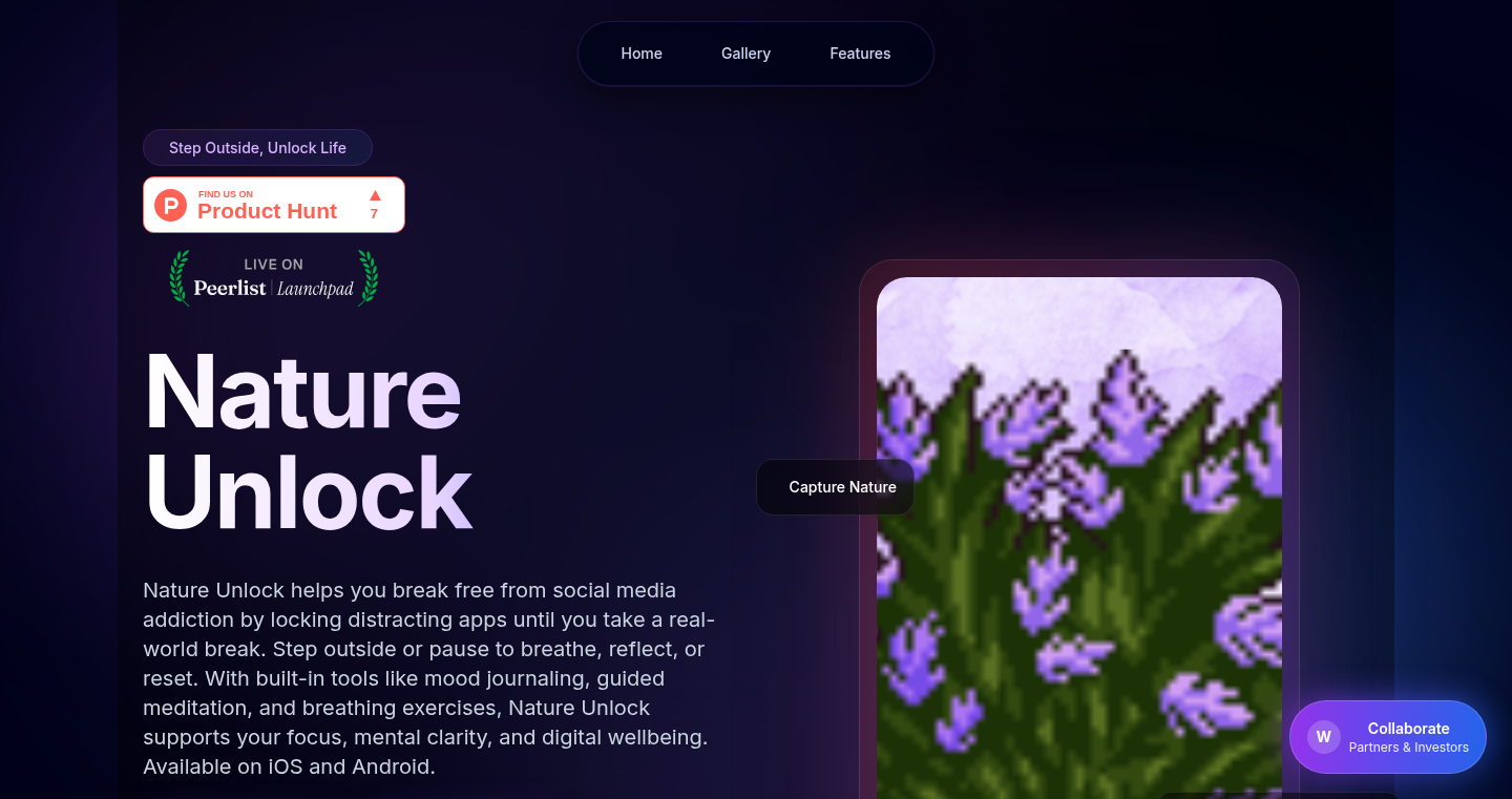 Nature Unlock: 专注力重塑应用