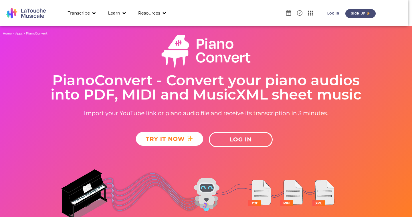 PianoConvert：AI 钢琴乐谱转换器