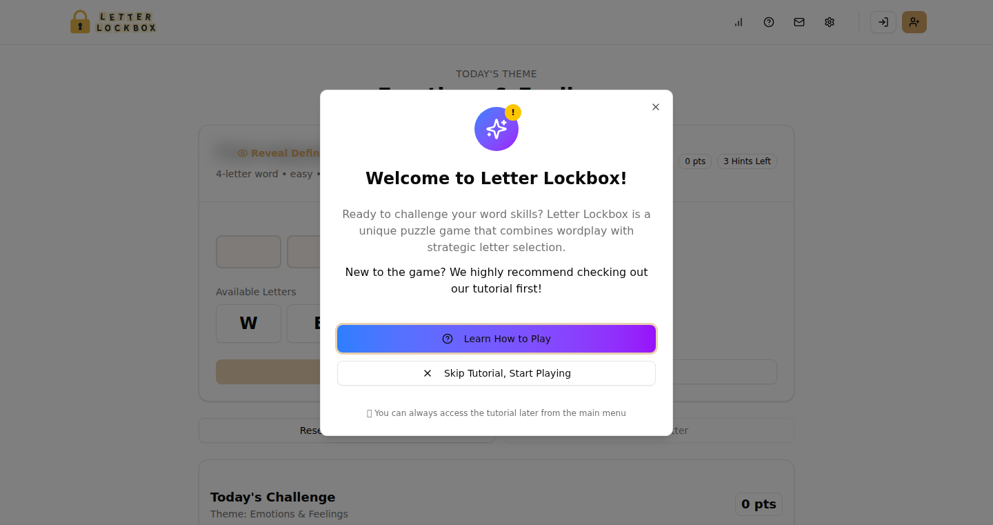 Letter Lockbox - AI驱动的单词解谜游戏