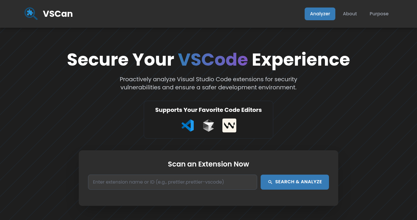 VSCan: 你的VSCode扩展安全卫士