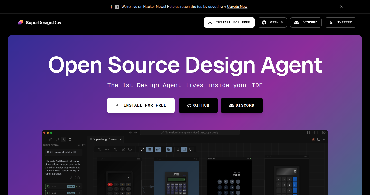 SuperDesign.Dev – IDE内蔵型オープンソースデザインエージェント