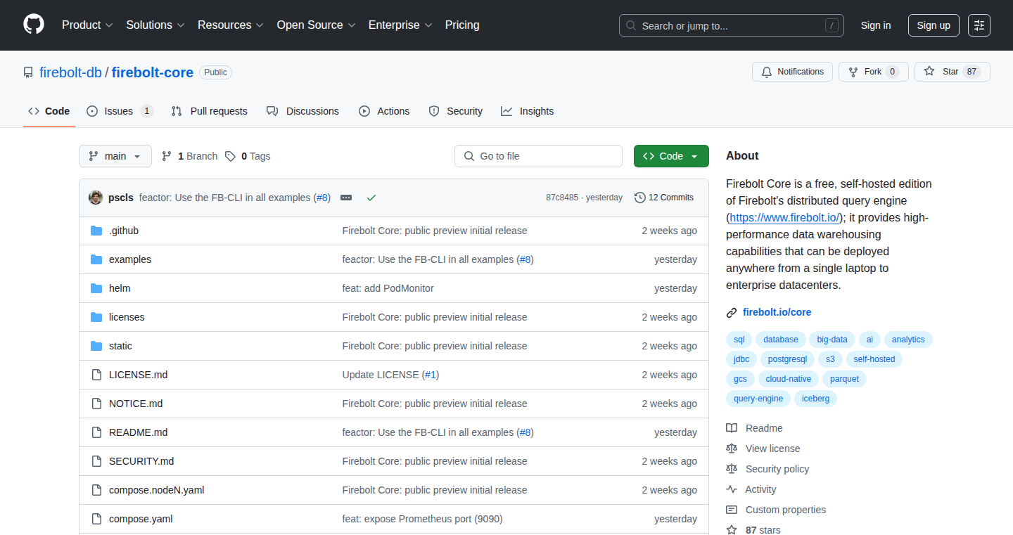 Firebolt Core: 超高速分散型分析SQLエンジン