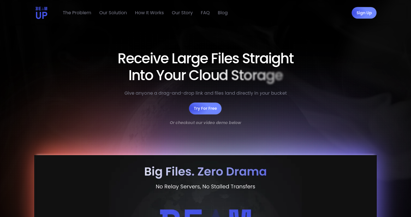 BeamUp - S3 へのファイル直接アップロードポータル