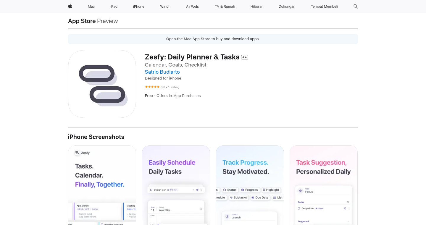 Zesfy: ワンタップで実現する、週間タスク管理アプリ