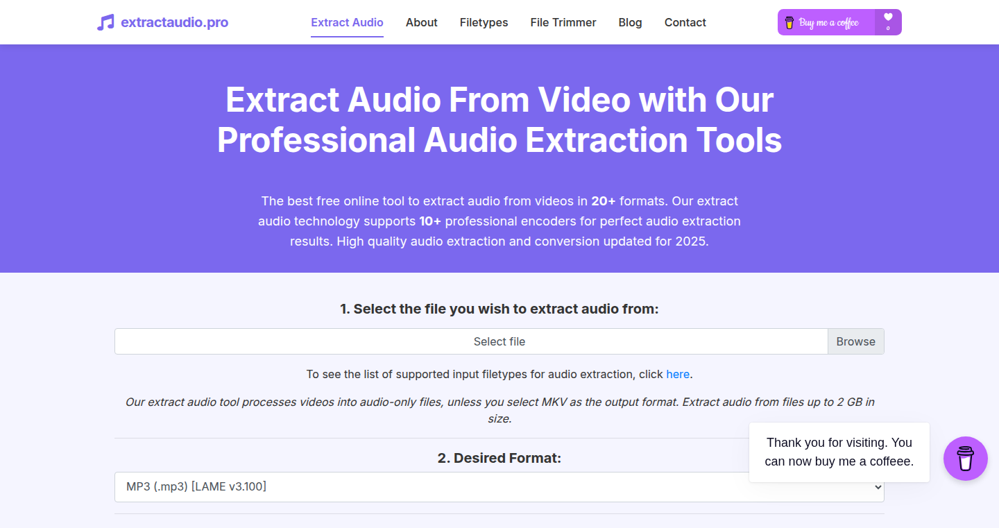 動画音声抽出君 - 誰でも簡単!動画から音声を抽出するWebサービス