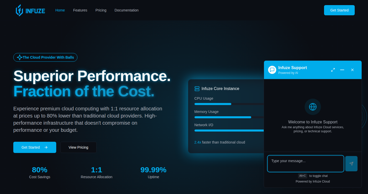 Infuze Cloud: 自家製インフラで実現する、真の1:1リソース割り当てクラウド