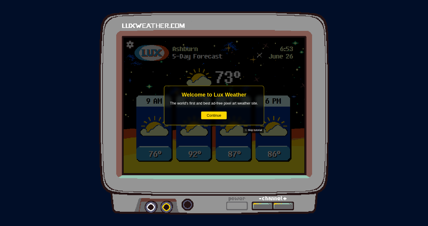 LuxWeather - ASP.NET & Htmxによるピクセルアート天気予報サイト