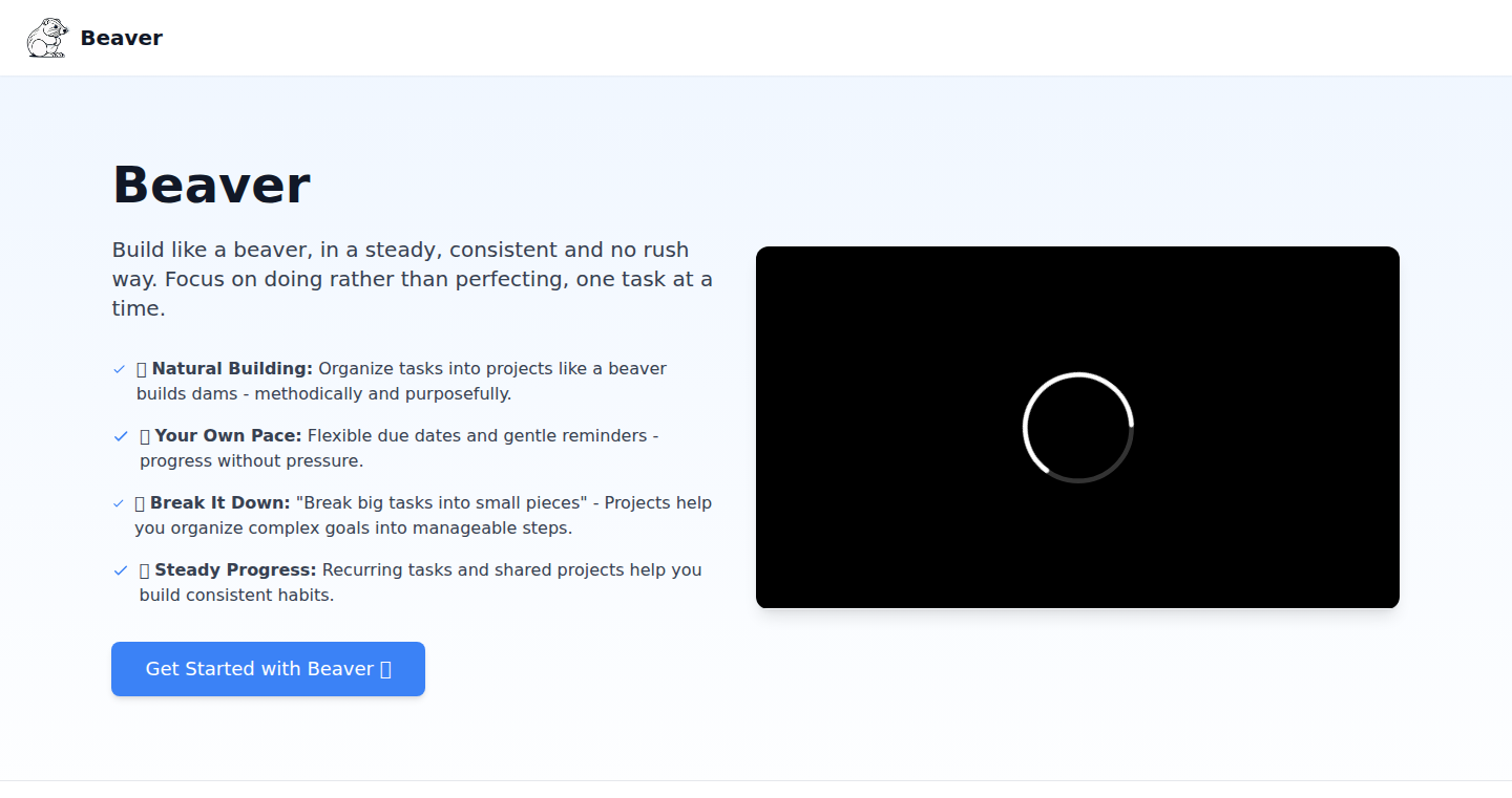 Beaver: A Task Manager Focused on Steady Progress