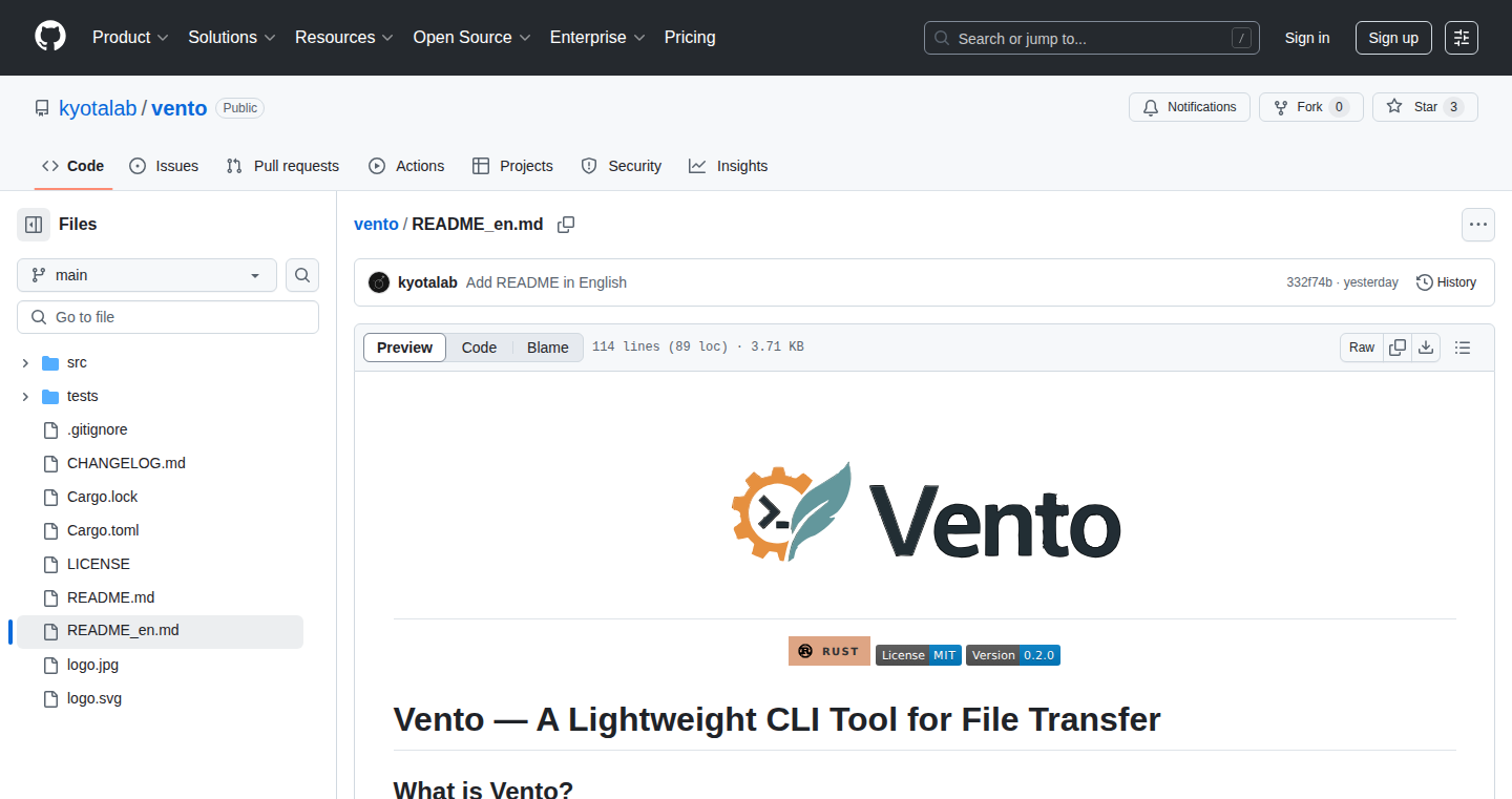 Vento: YAML-driven File Transfer Automation CLI
