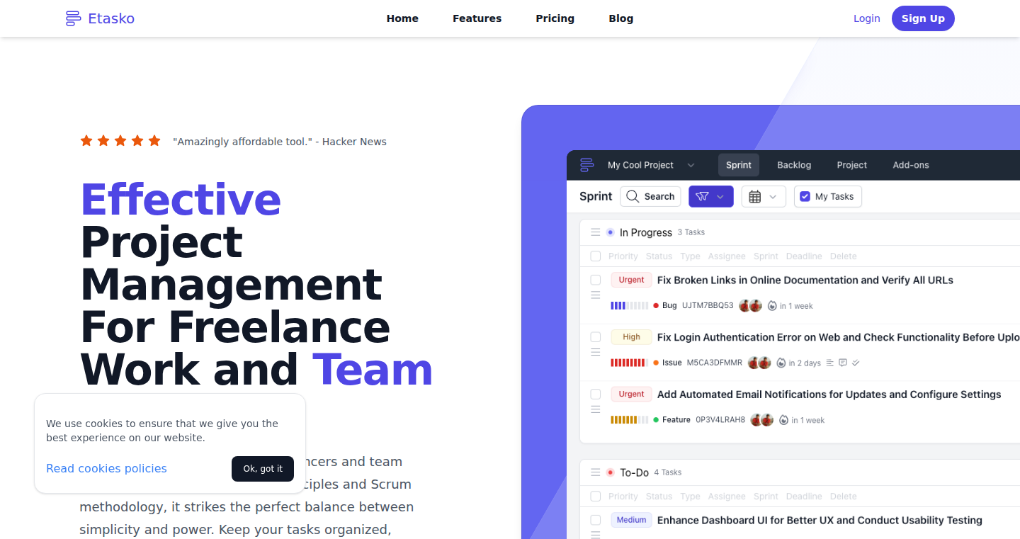 Etasko: Pay-as-you-go Project Management