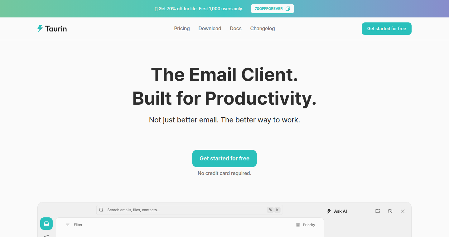 Taurin: The Local-First AI Email Navigator