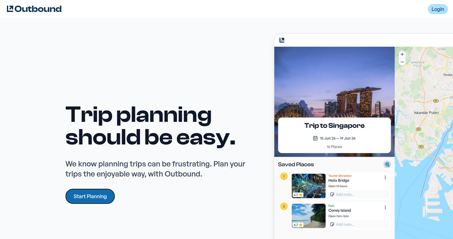 Outbound: Swipe to Plan – Your Brainrot-Era Trip Planner