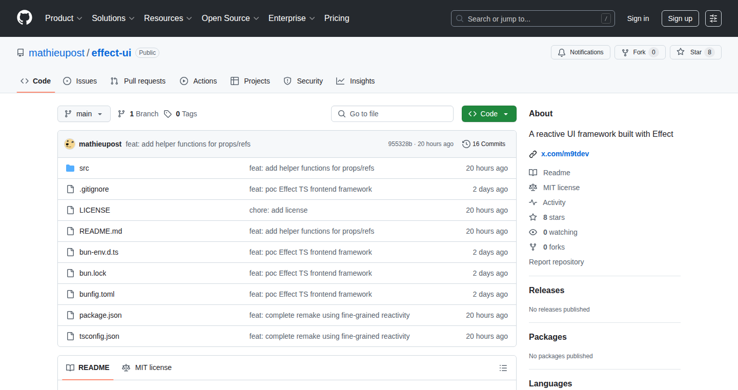 Effect UI: Reactive UI Framework Powered by Effect