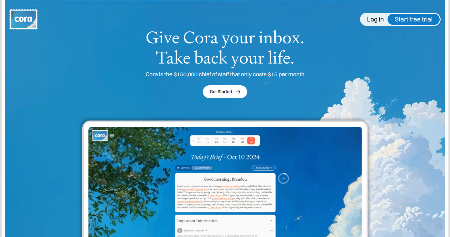 Cora: Conversational AI Email Assistant