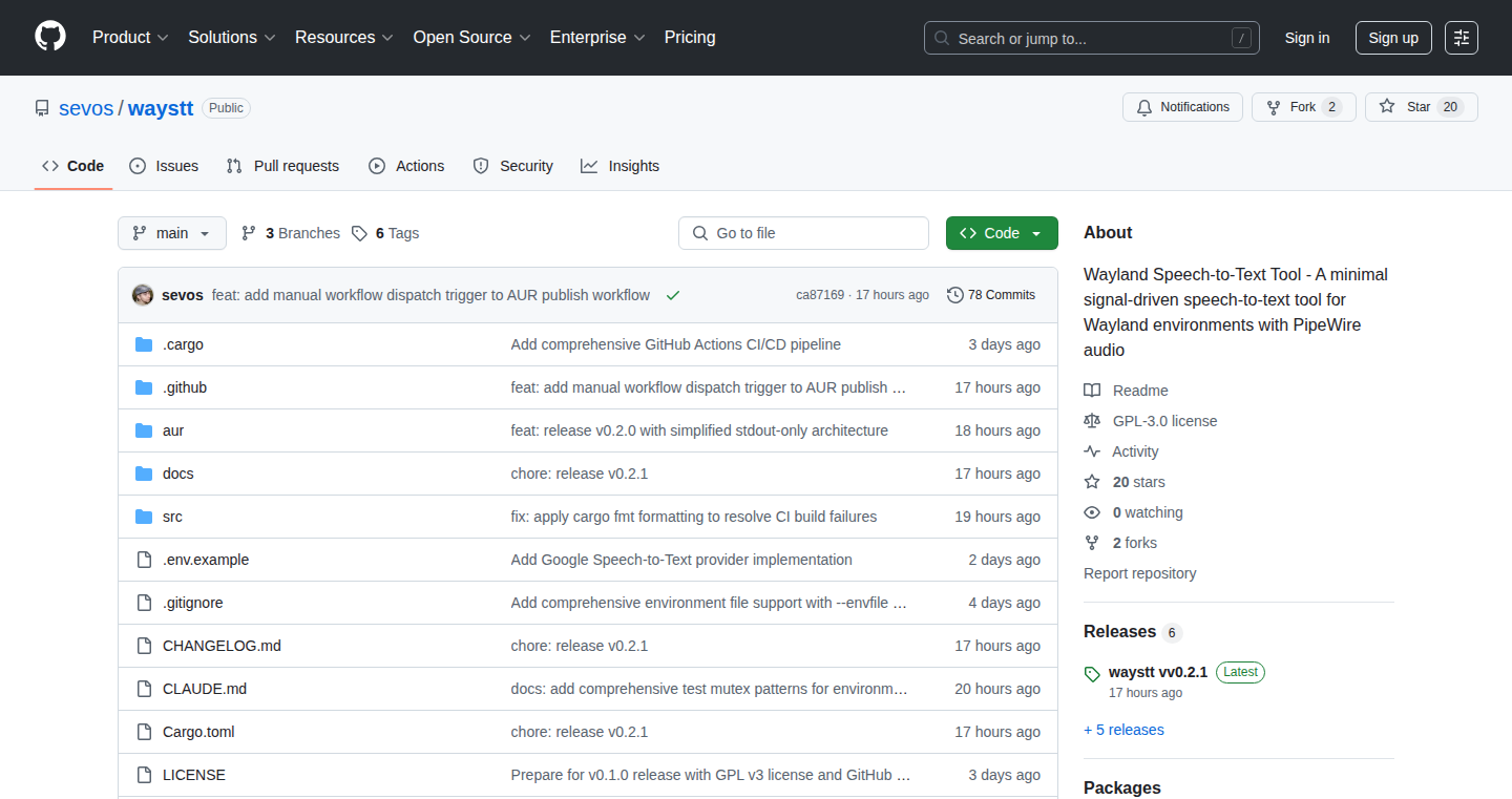Wayland Whisperer: On-Demand Speech-to-Text for Wayland
