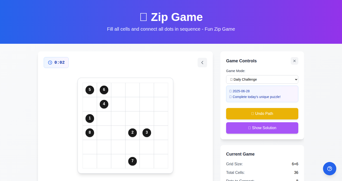 LinkedIn Zip Game Reimagined