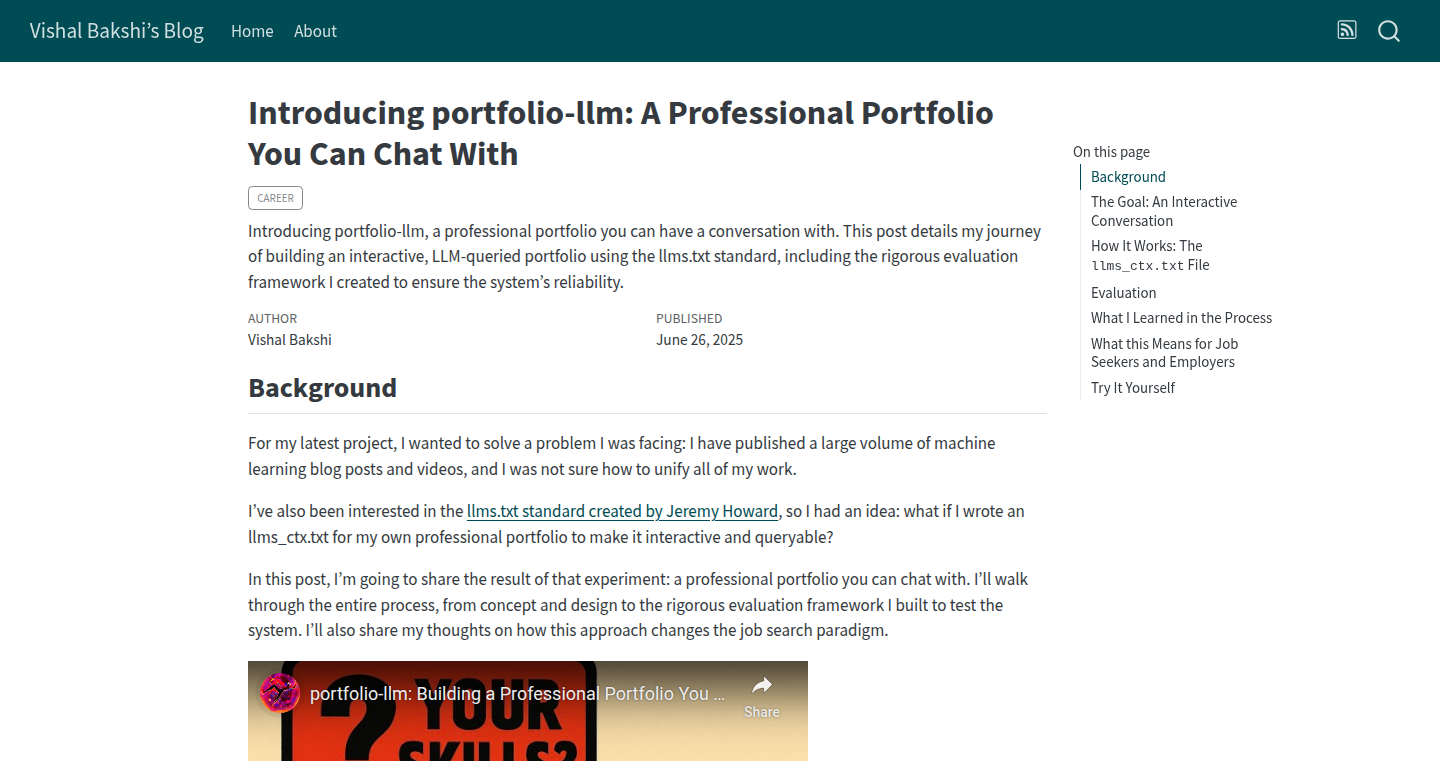 ChatPortfolio: Your AI-Powered Interactive Portfolio