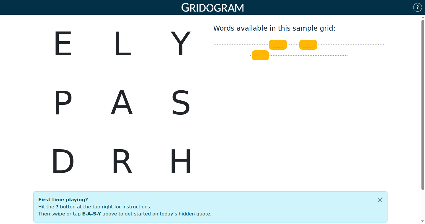Gridogram - Daily Quote Discovery through Letter Grids