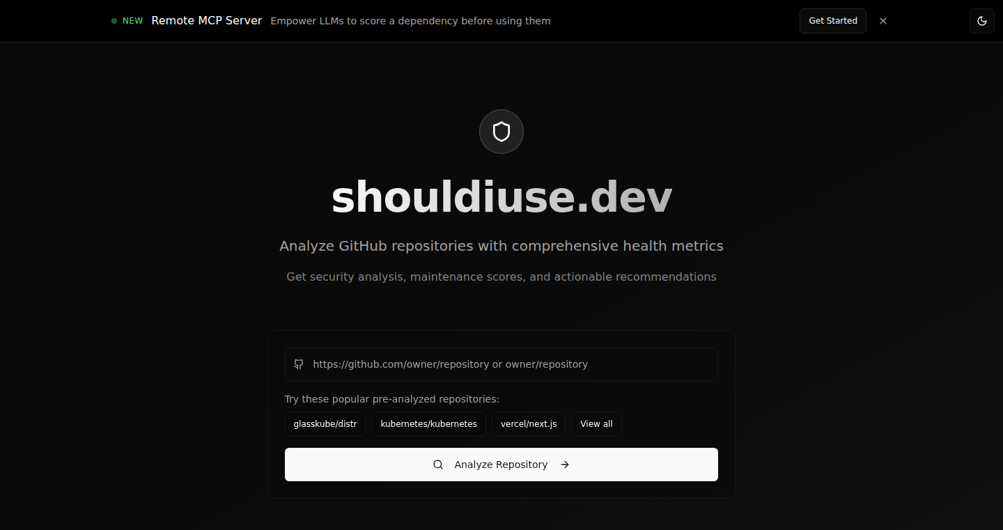 ShouldIUse.dev - Your Software Dependency Health Checker