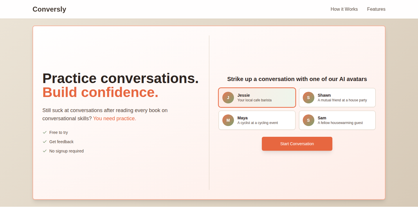 Conversly: AI-Powered Conversational Skill Trainer