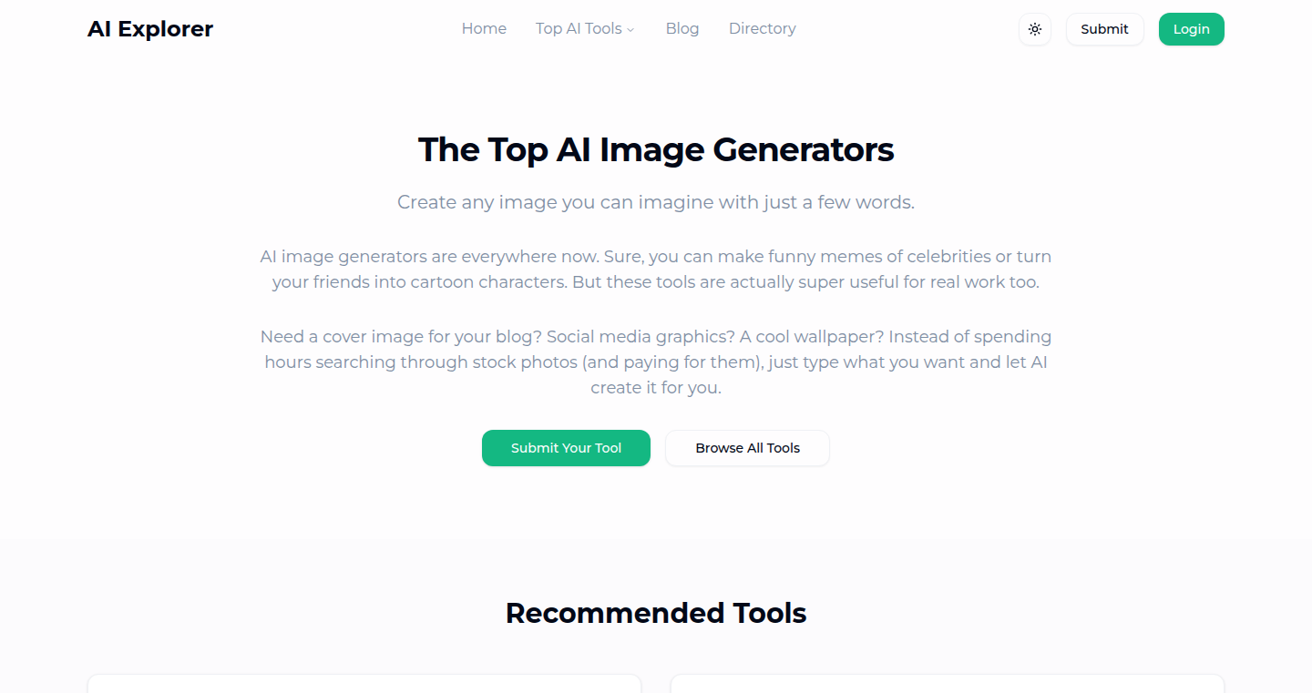 AI Image Tool Navigator
