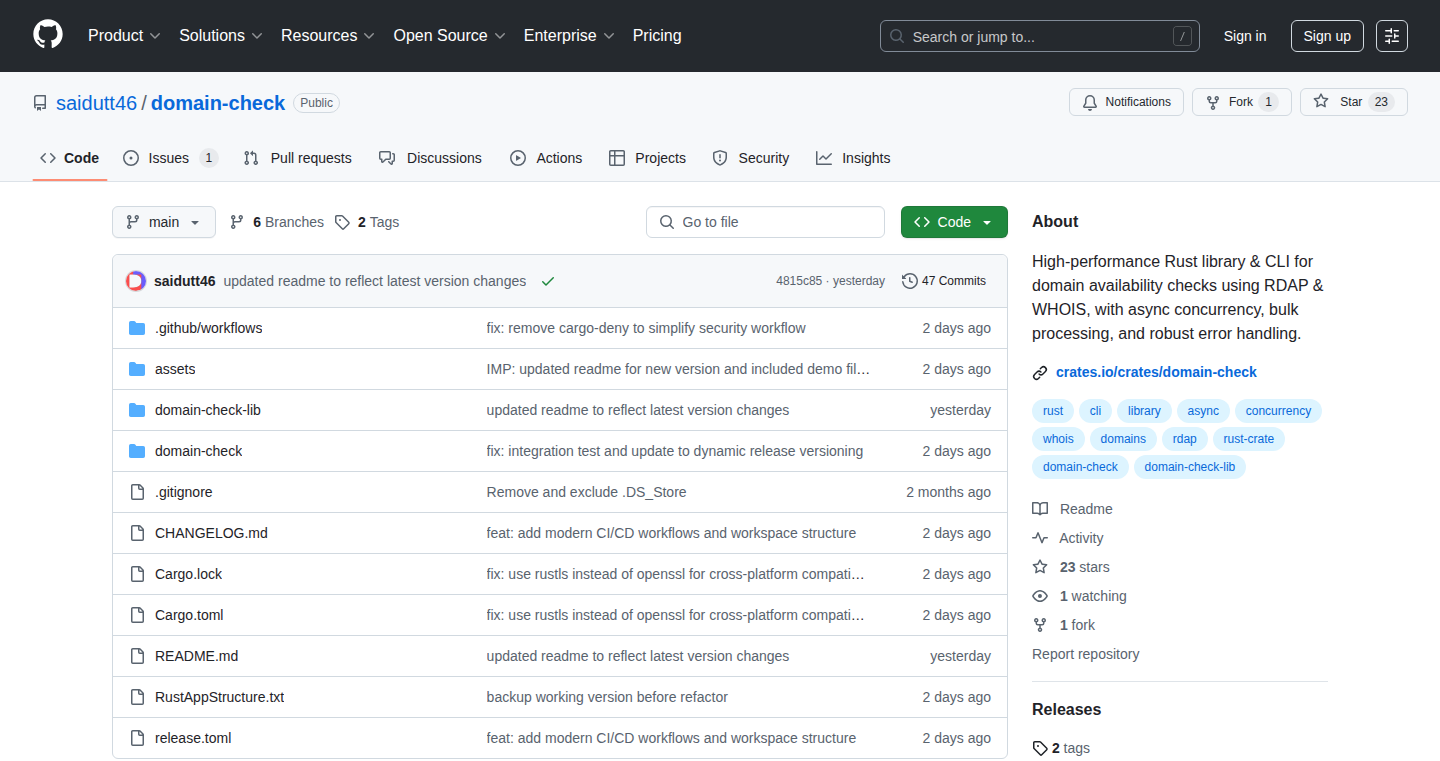 Domain-Check: A Rust-Powered Domain Availability Checker