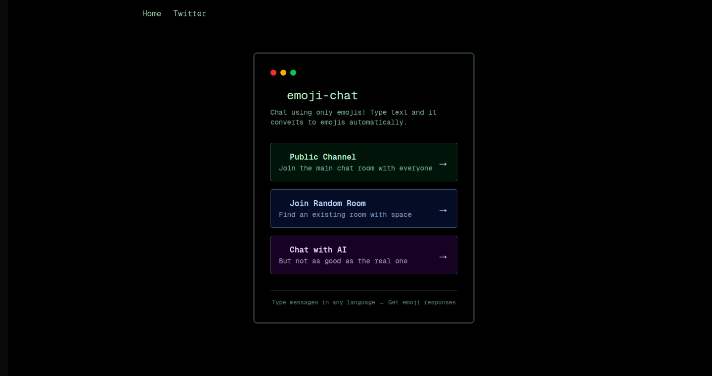 EmojiChat: A Pure Emoji Communication Platform