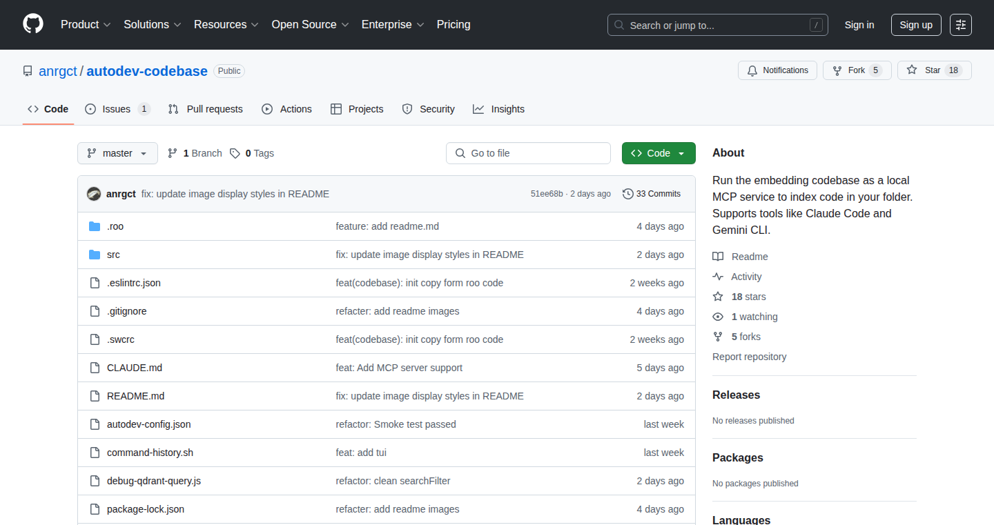 Autodev-codebase: Local Code Embedding Indexing Service