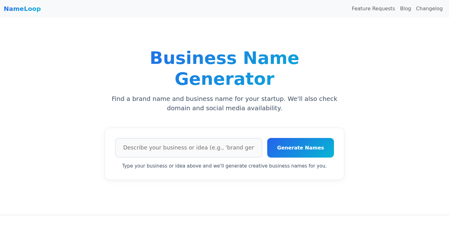 NameMatch: Instant Business Name, Domain, and Social Handle Validator