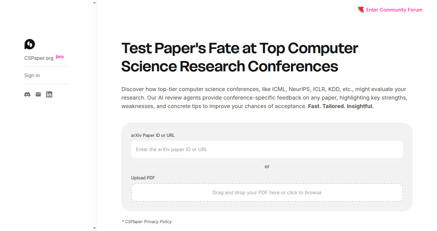 CSPaper: AI-Powered Paper Reviewer