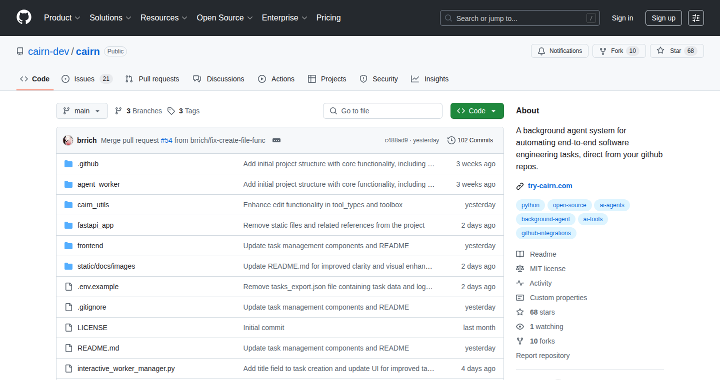 KanbanAgent: GitHub-Integrated Software Engineering Agent Manager